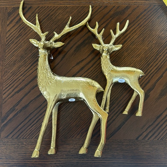 Christmas Gold Metal Deer set new - Picture 14 of 14